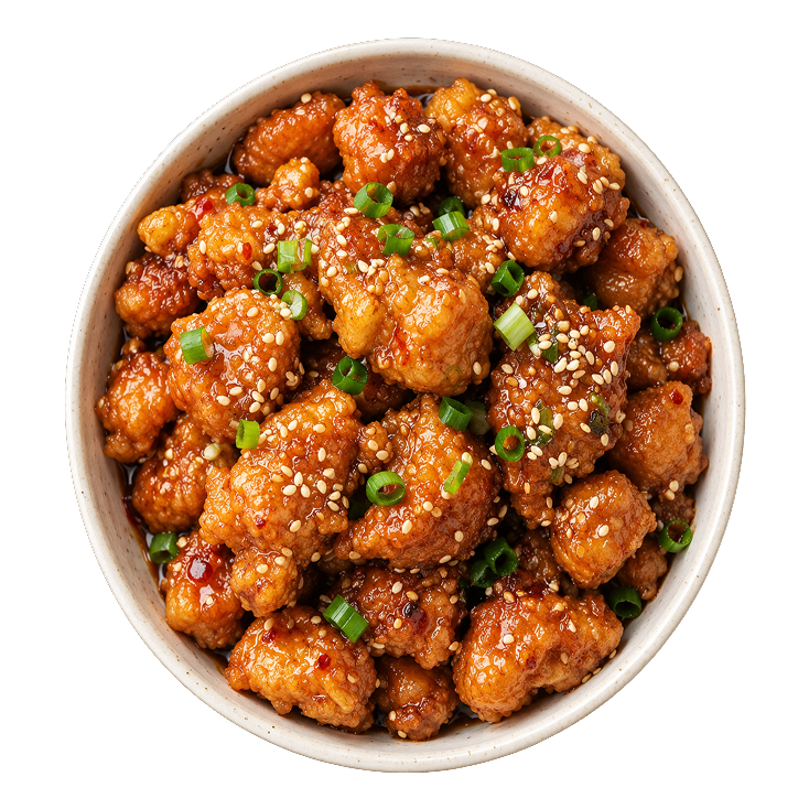 Glazed chicken bowl